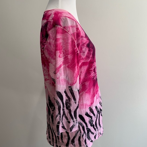 Basler sweater set size 42 large 10 us pink black sleeveless top and sweater - Picture 8 of 15